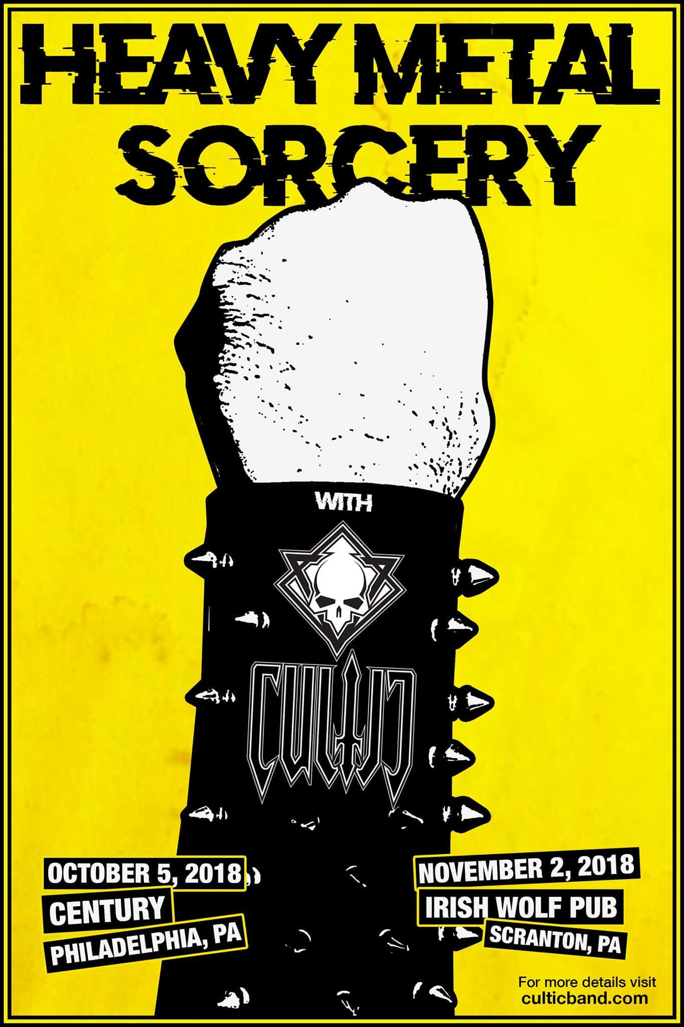 Cultic Heavy Metal Tour Poster - Fist & Gauntlet
