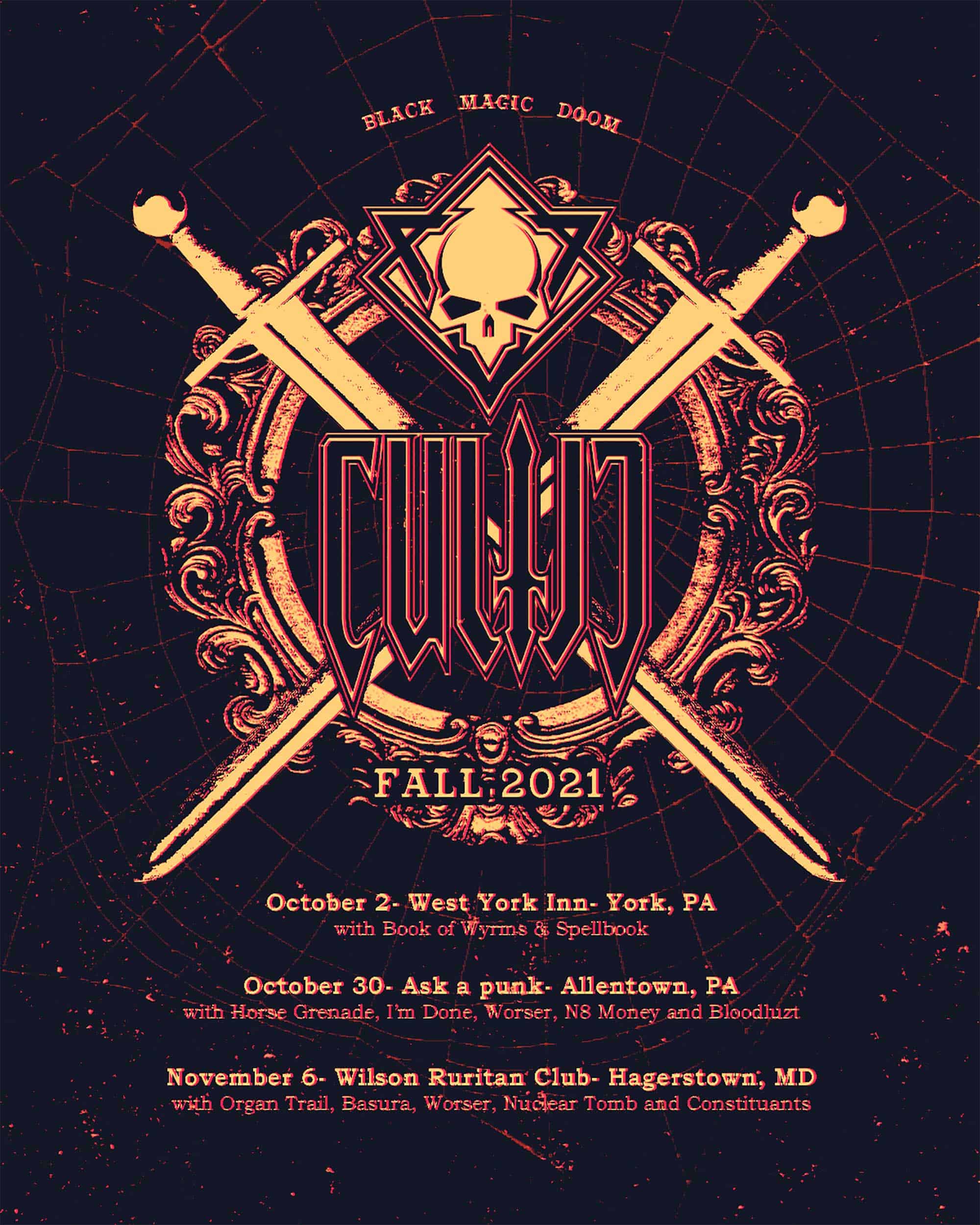 Cultic - 2021 Fall Tour Flyer