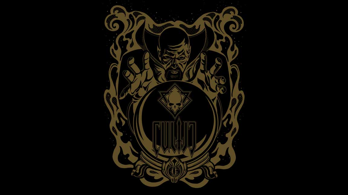 Cultic - Warlock and Crystal Ball T-Shirt Design