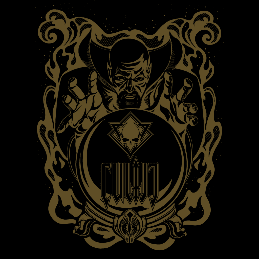 Cultic - Warlock and Crystal Ball T-Shirt Design