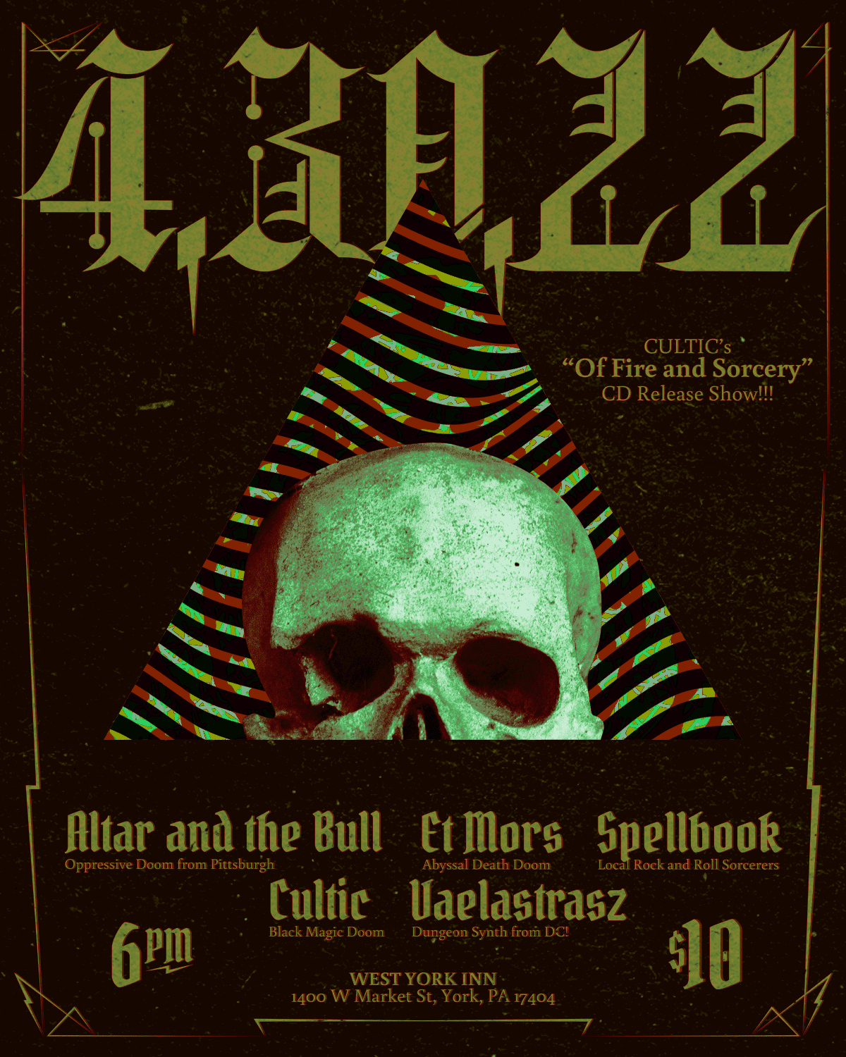 April 30, 2022 - Cultic Record Release Show Flyer