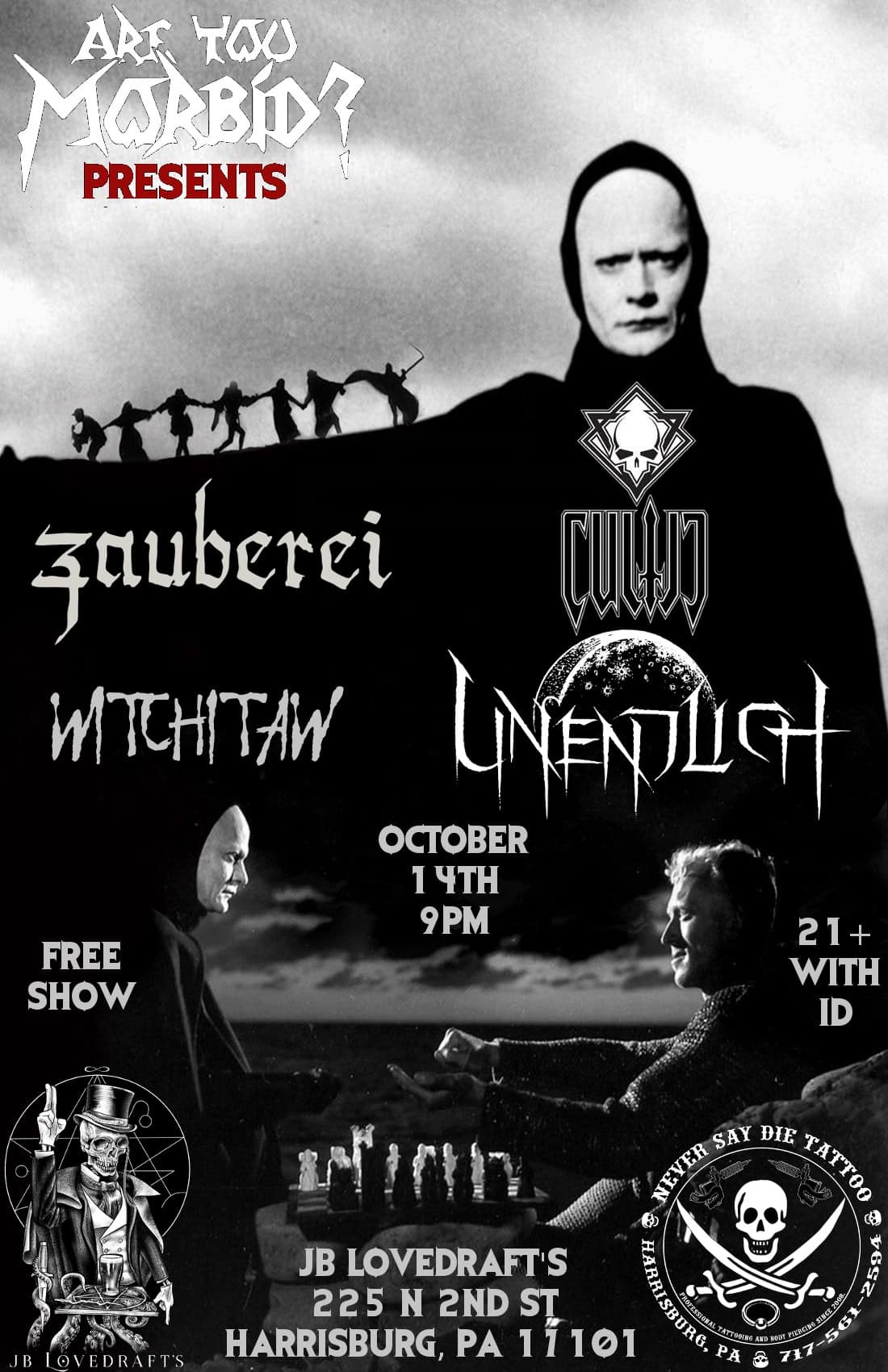 Cultic, Zauberei, Witchitaw, Unendlich Show Flyer - Oct 14, 2022