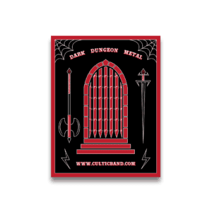 Cultic Dungeon Metal Door Sticker
