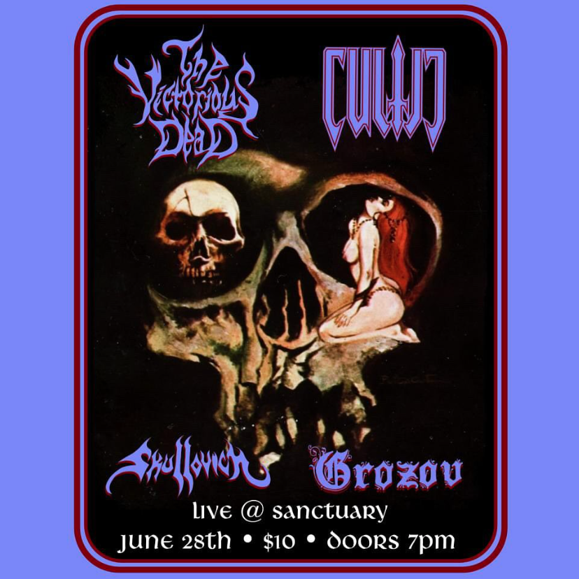 Cultic, The Victorious Dead, Skullovich, Grozov - Show Flyer, Philadelphia, PA