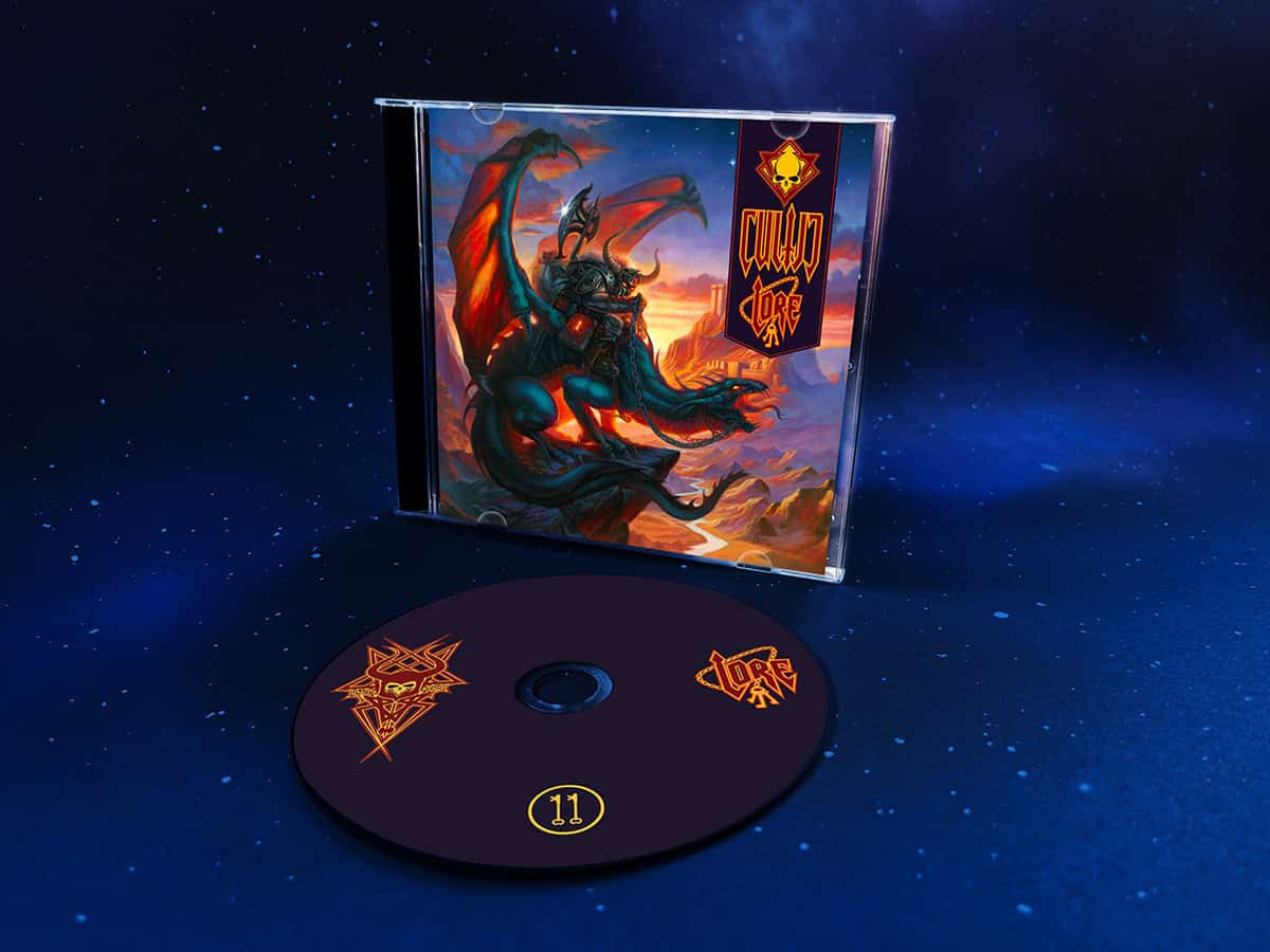 Cultic LORE CD-R with Disc on Blue Stars Background