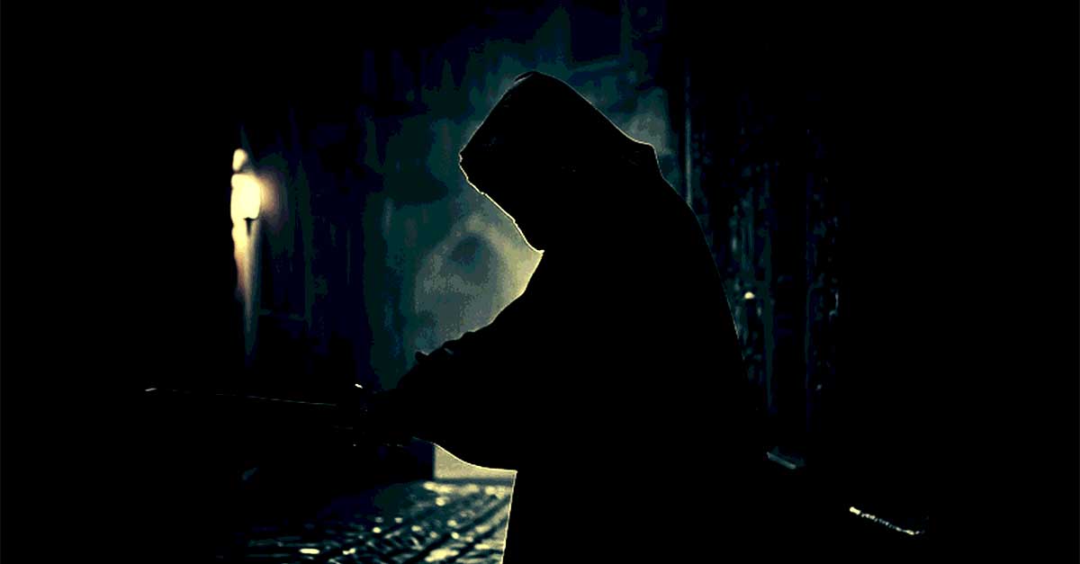 Night Grifter in a Dark Cobblestone Alleyway Wearing a Cloak with a Dagger